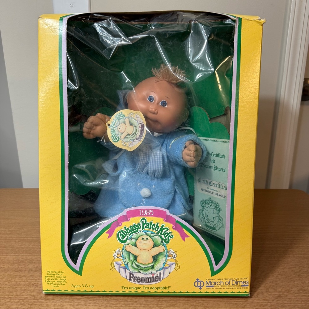 New Vintage 1985 Cabbage Patch Kids Preemie March of Dimes Edition Coleco
